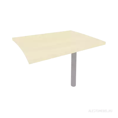 Брифинг-приставка для криволинейного стола (опора КО-1 в комплекте) 804x1004x765