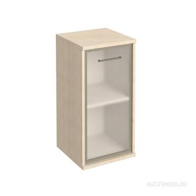FIRST Шкаф низкий узкий левый/правый (1 низкая дверь стекло в раме) 400х430х960