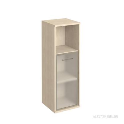 FIRST Шкаф средний узкий левый/правый (1 низкая дверь стекло в раме) 400х430х1260