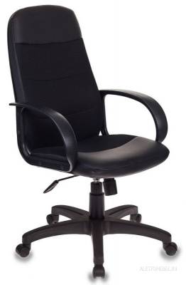 Кресло руководителя CH-808AXSN/LBL+TW-11 черный искусст.кожа/сетка