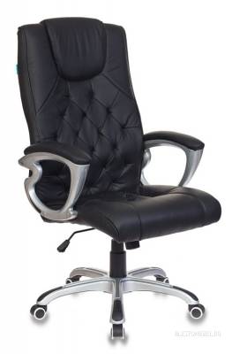 Кресло руководителя CH-S850/BLACK черный искусственная кожа (пластик серебро)