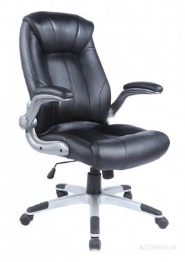 Кресло руководителя CH-S860A/BLACK черный искусственная кожа (пластик серебро)