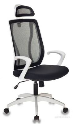Кресло руководителя MC-W411-H/26-28 черный TW-01 сиденье черный 26-28 сетка/ткань (пластик
