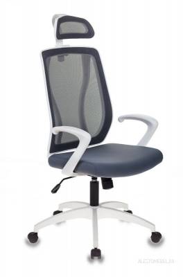 Кресло руководителя MC-W411-H/DG/26-25 серый TW-04 сиденье серый 26-25 сетка/ткань (пластик