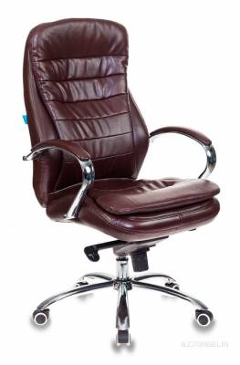 Кресло руководителя T-9950AXSN/BROWN-PU сиденье коричневый искусственная кожа крестовина хр