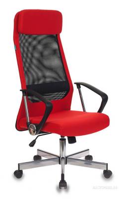 Кресло руководителя T-995HOME/RED черный/красный TW-01 сетка/ткань крестовина металл