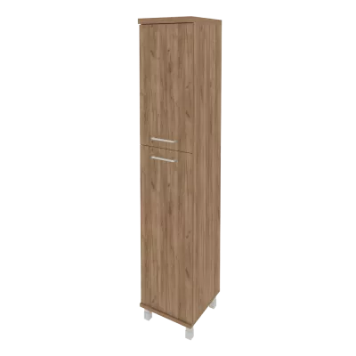 Шкаф высокий узкий правый (1 средняя дверь ЛДСП, 1 низкая дверь ЛДСП) 401*432*2060