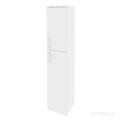 Шкаф высокий узкий правый (1 средний фасад ЛДСП + 1 низкий фасад ЛДСП) 400*420*1977