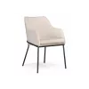 Кресло Охаши кремовый / черный глянец