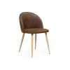 Стул на металлокаркасе Aldo dark brown / wood