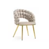 Стул на металлокаркасе Ball beige / gold