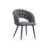 Стул на металлокаркасе Ball dark gray / black