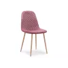 Стул на металлокаркасе Capri pink / wood