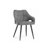 Стул на металлокаркасе Hera dark gray / black
