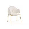 Стул на металлокаркасе Kalipso white / gold
