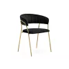 Стул на металлокаркасе Kamelia 1 black / gold