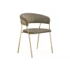 Стул на металлокаркасе Kamelia 1 cappuccino / gold