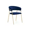 Стул на металлокаркасе Kamelia 1 dark blue / gold