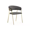 Стул на металлокаркасе Kamelia 1 dark gray / gold