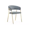 Стул на металлокаркасе Kamelia 1 gray / gold