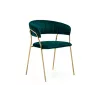 Стул на металлокаркасе Kamelia 1 green / gold