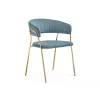 Стул на металлокаркасе Kamelia 1 light blue /gold