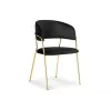 Стул на металлокаркасе Kamelia black / gold