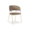Стул на металлокаркасе Kamelia cappuccino / gold