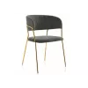 Стул на металлокаркасе Kamelia dark blue / gold