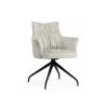 Стул на металлокаркасе Kaser 360 крутящийся ivory / black