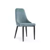 Стул на металлокаркасе Kora light blue / black
