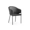 Стул на металлокаркасе Kortni dark grey / black