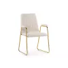 Стул на металлокаркасе Lana white / gold