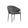 Стул на металлокаркасе Molton gray / black/ gold