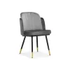 Стул на металлокаркасе Penelopa dark gray / light gray / black / gold