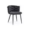 Стул на металлокаркасе Rendi gray-blue / black