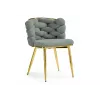 Стул на металлокаркасе Rendi light gray / gold